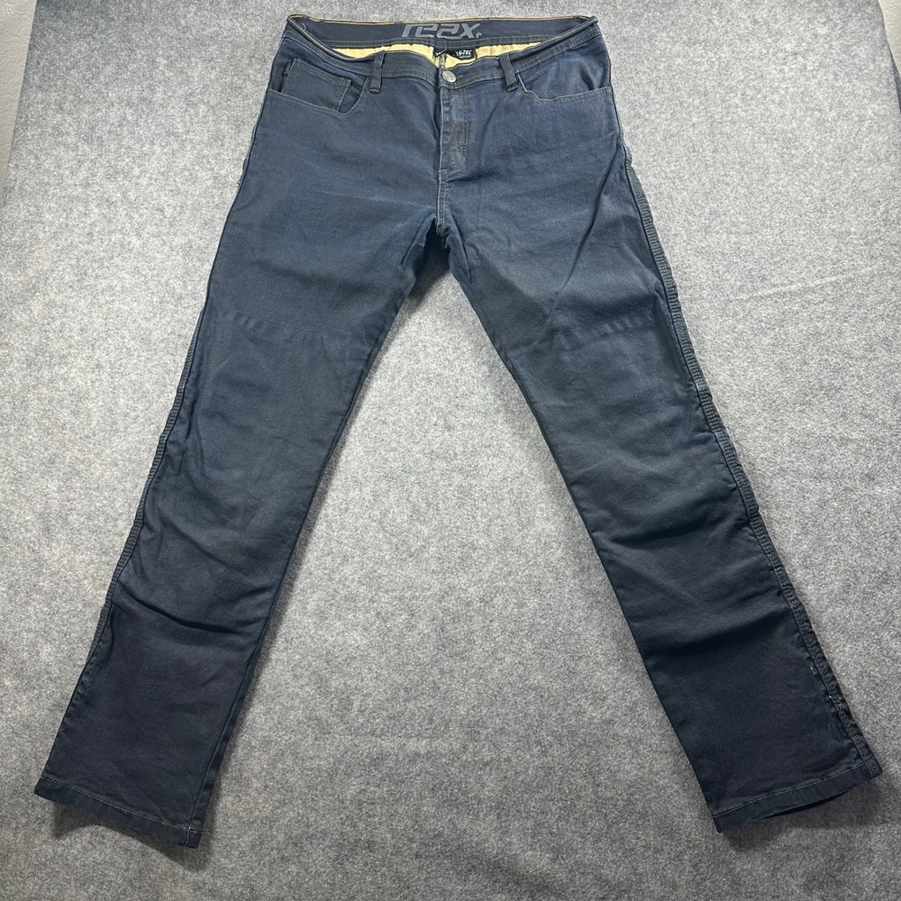 REAX Riding Jeans Mens 34x32 Dark Blue S-TEC Protective Motorcycle Pants